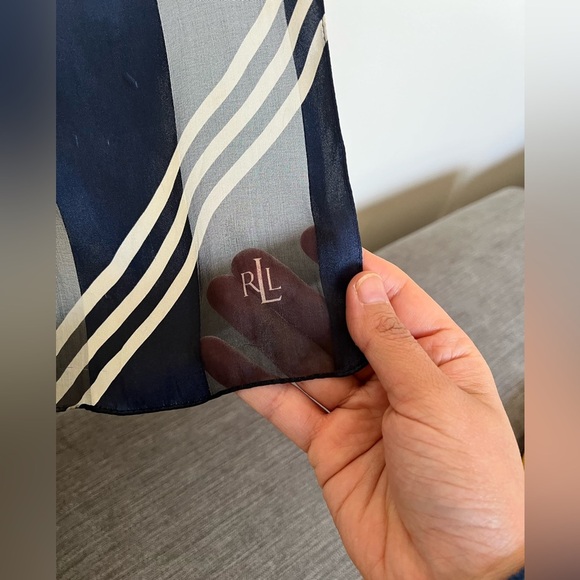 RALPH LAUREN SILK chiffon scarf - Picture 2 of 7